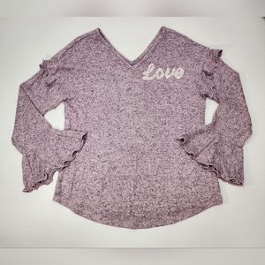 🚨LAST CALL🚨 Amy Byer Super Soft Bling Bell Sleeves Sweater Girl's Medium